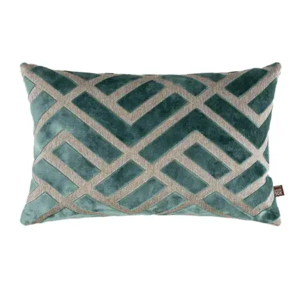 Sage Lavish Cut Velvet Cushion