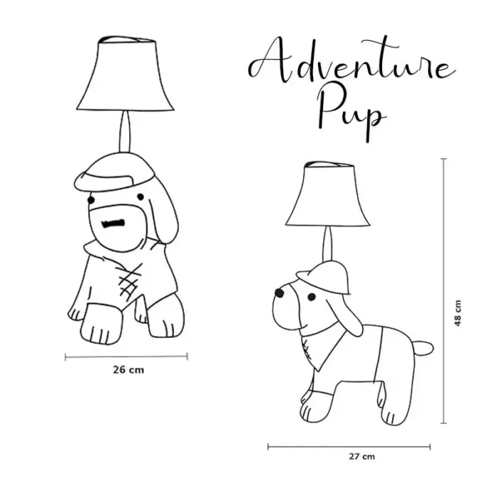 Scout the hunting dog table lamp children's room lighting