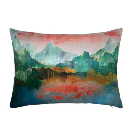 Textured Fabric Multi Colour Velvet Cushion