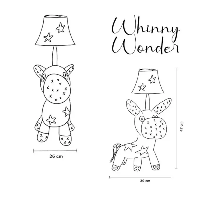 Whinny the horse table lamp children's room lighting