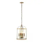 Antique Brass Clear Glass Pendant Light