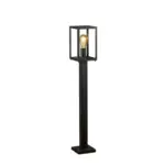 Box Head Post Bollard Light Black