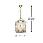 Gold Leaf White Thread Shade Pendant Light