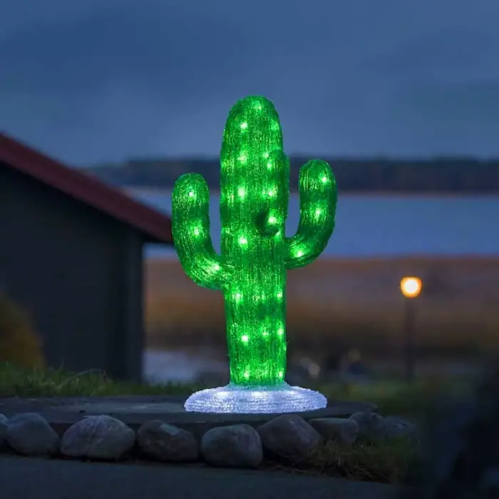 LED Acrylic Cactus Garden Decoration