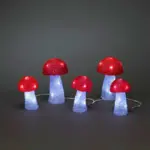 LED Acrylic Mushroom Set Garden Decoration