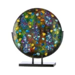 Multi Colour Glass Art Round Bowl