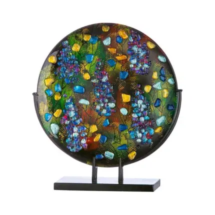 Multi Colour Glass Art Round Bowl