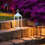 White Outdoor Rechargeable Lantern