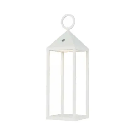 White Outdoor Rechargeable Lantern