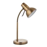 Antique Brass Task Table Lamp With USB Port