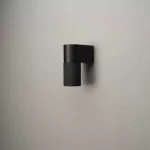 Black down outdoor wall light for patio, entrance and garden areas