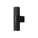 Black up & down outdoor wall light for patio, entrance and garden areas