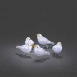 LED Acrylic Baby Birds Set Garden Decoration