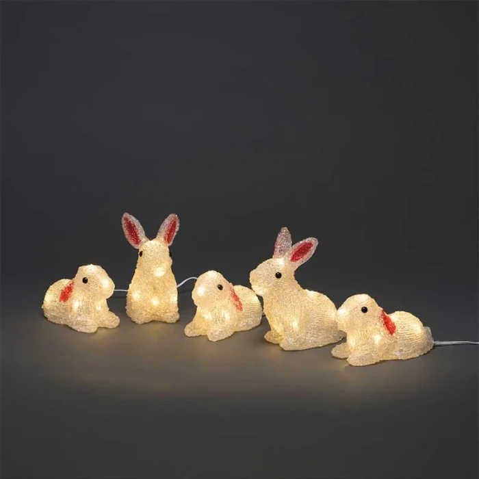 LED Acrylic Rabbits Garden Decoration