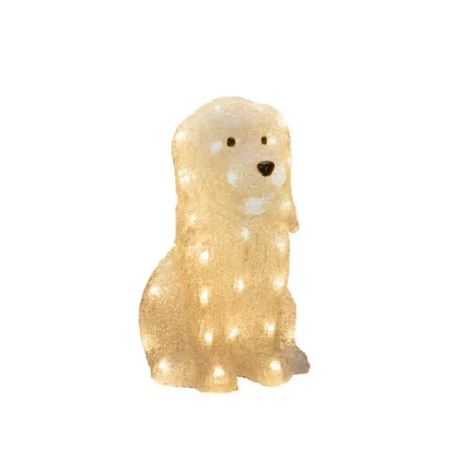 LED Acrylic Sitting Dog Garden Decoration