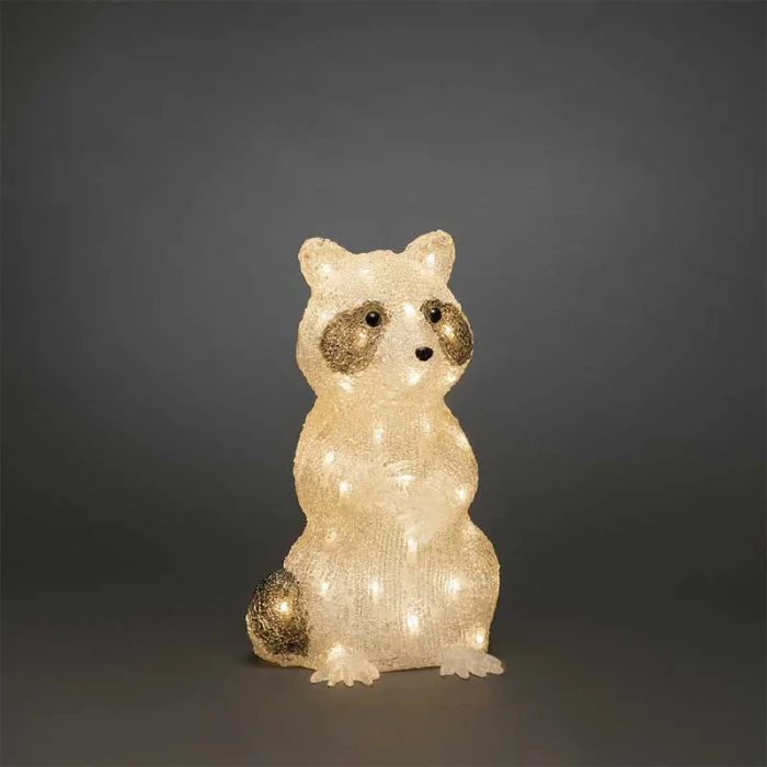 LED Acrylic Standing Raccoon Garden Decoration