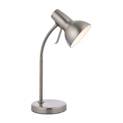 Satin Nickel Task Table Lamp With USB Port