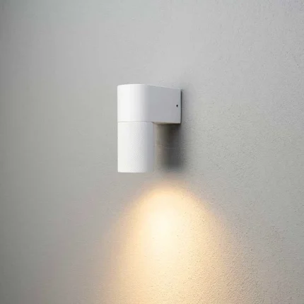 White down outdoor wall light for patio, entrance and garden areas