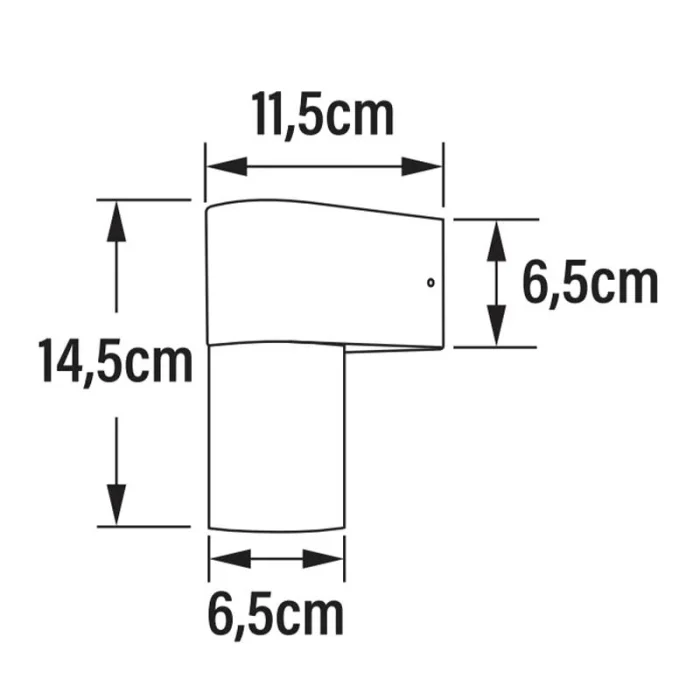 White down outdoor wall light for patio, entrance and garden areas