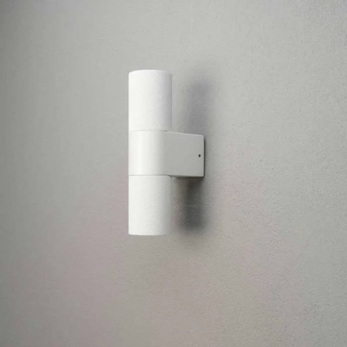 White up & down outdoor wall light for patio, entrance and garden areas