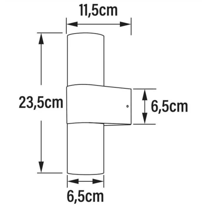 White up & down outdoor wall light for patio, entrance and garden areas