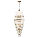 21 light multi tiered glass chandelier pendant light