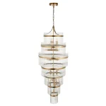 21 light multi tiered glass chandelier pendant light