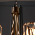 5 light pendant light in antique brass plated finish