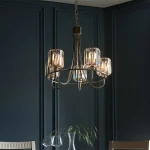 5 light pendant light in bright plated nickel finish