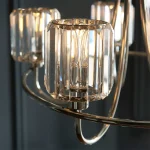 5 light pendant light in bright plated nickel finish