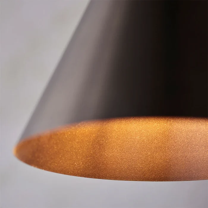 Single pendant light in antique bronze finish