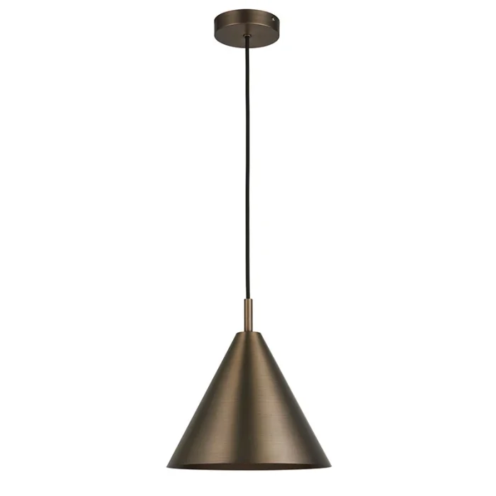 Single pendant light in antique bronze finish