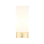 Dual purpose table lamp in brushed brass finish