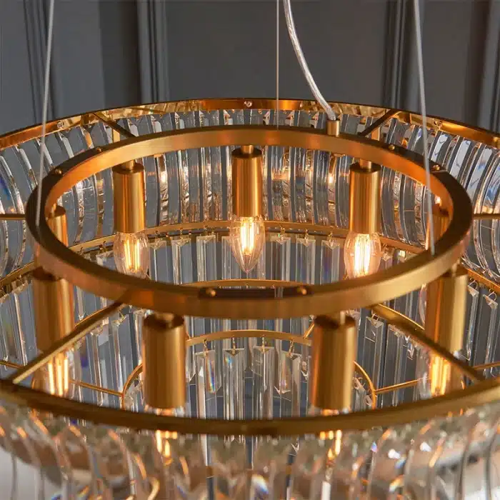 Brushed Warm Brass Chandelier Pendant Light