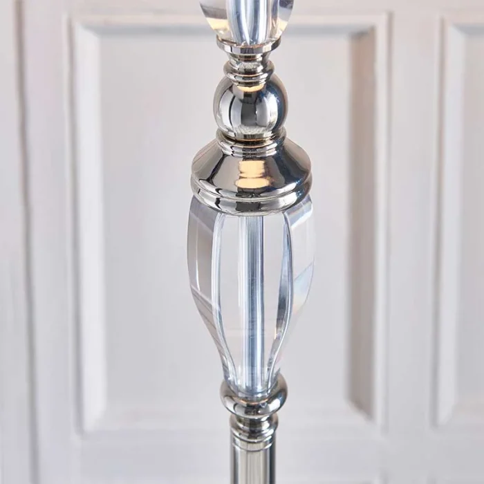 Floor lamp in polished nickel finish come without shade