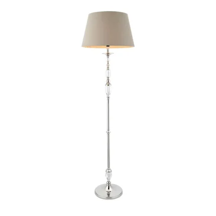 Polished nickel floor lamp without shade