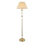 Floor lamp in antique brass finish and come without a shade