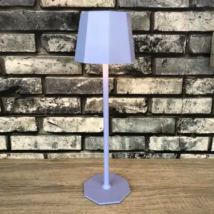 Blue touch control rechargeable table lamp for indoor and outdoor use