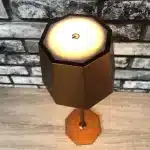 Brown touch control rechargeable table lamp for indoor and outdoor use