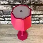 Pink touch control rechargeable table lamp for indoor and outdoor use