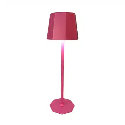 Pink touch control rechargeable table lamp for indoor and outdoor use