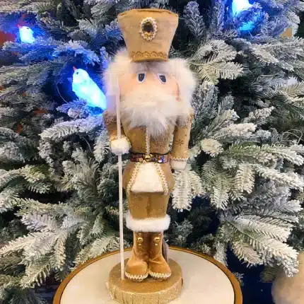 Champagne Nutcracker Soldier Christmas Decoration Figurine