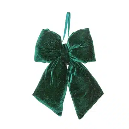 Green Velvet Christmas Bow 29CM