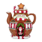 Santa Teapot Coffee Shop Table Decoration