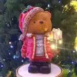 Teddy Bear With Gift Boxes Christmas Table Decoration