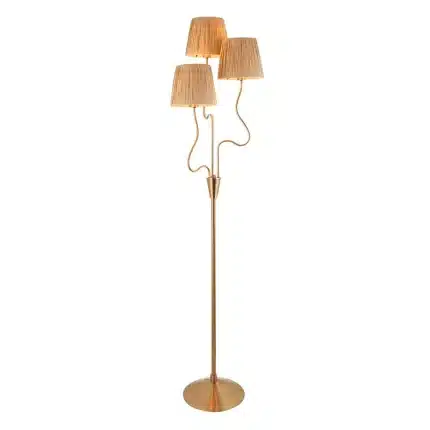 Aged Brass Wriggle Shaped Floor Lamp