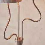 Aged Brass Wriggle Shaped Floor Lamp