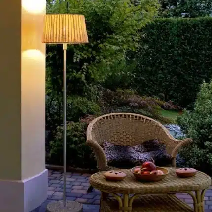 Mustard Shade Outdoor Floor Lamp