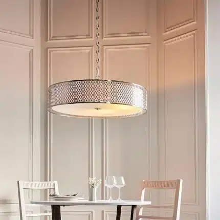 Circular Grand Satin Nickel Pendant Light