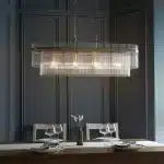 Decorative Clear Glass Rods Linear Pendant Light